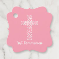 Kreuz | Flamingo Pink Kommunion Taufe Christen
