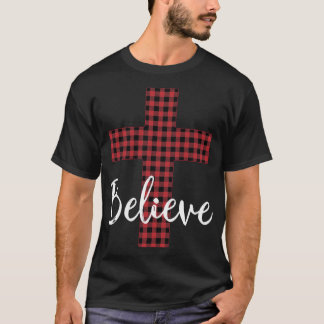 Kreuz glauben Jesus Buffalo Karierten Christlichen T-Shirt