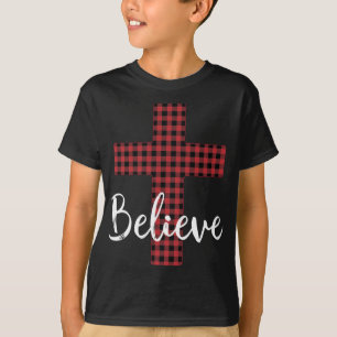 Kreuz glauben Jesus Buffalo Karierten Christlichen T-Shirt