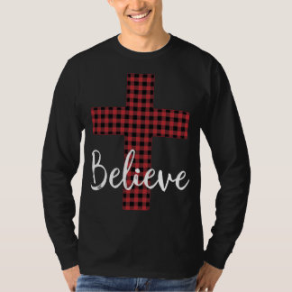 Kreuz glauben Jesus Buffalo Karierten Christlichen T-Shirt