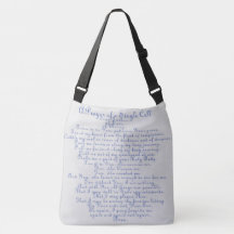 Kreuz Große Tasche mit Gebet Single Cell