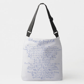 Kreuz Große Tasche mit Gebet Single Cell