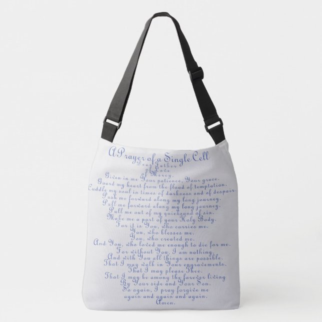 Kreuz Große Tasche mit Gebet Single Cell (Vorderseite)