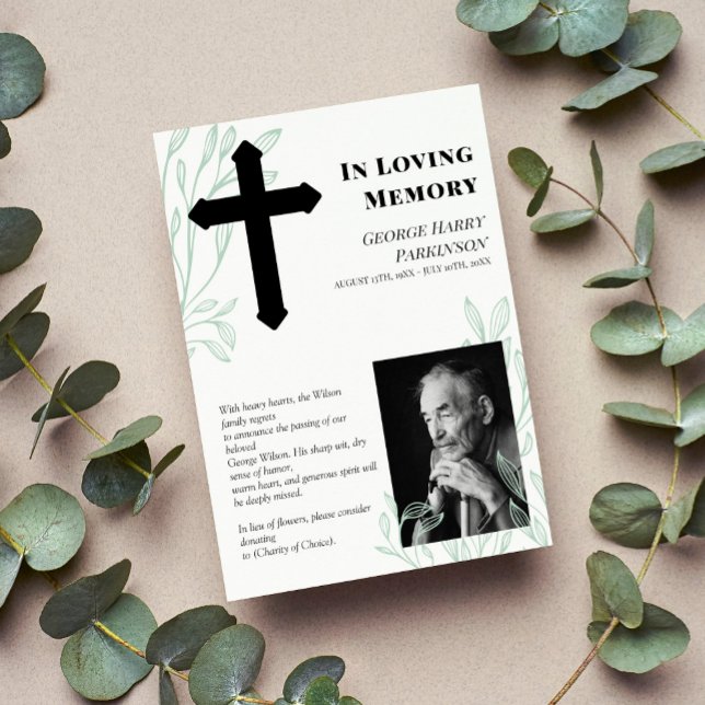 Kreuz & Grün Foto in der Erinnerung Ankündigung (Von Creator hochgeladen)