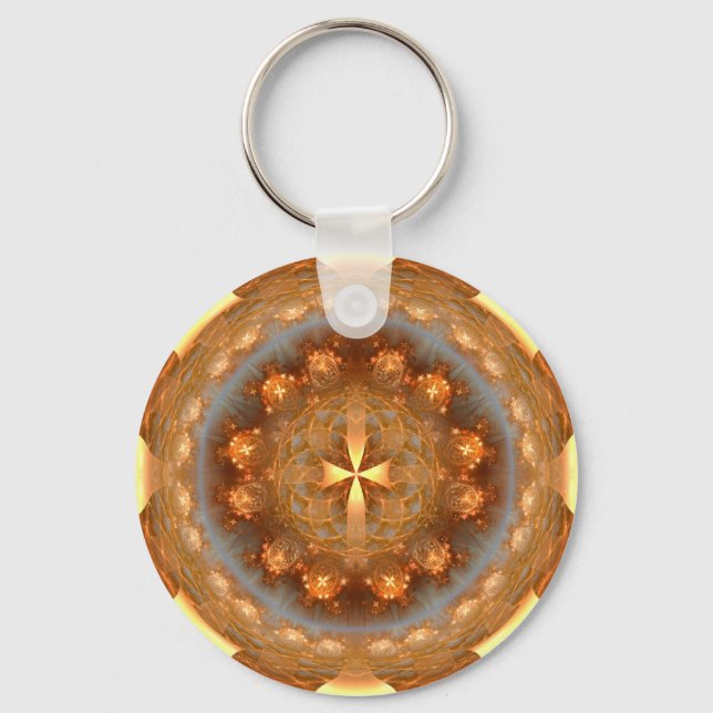 Kreuz helle Rundschmuck Schlüsselanhänger (Vorderseite)
