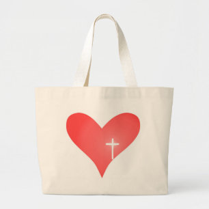 Kreuz-/Herz-Taschen-Tasche Jumbo Stoffbeutel
