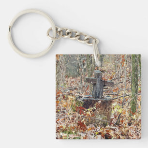 Kreuz im Wald Schlüsselanhänger