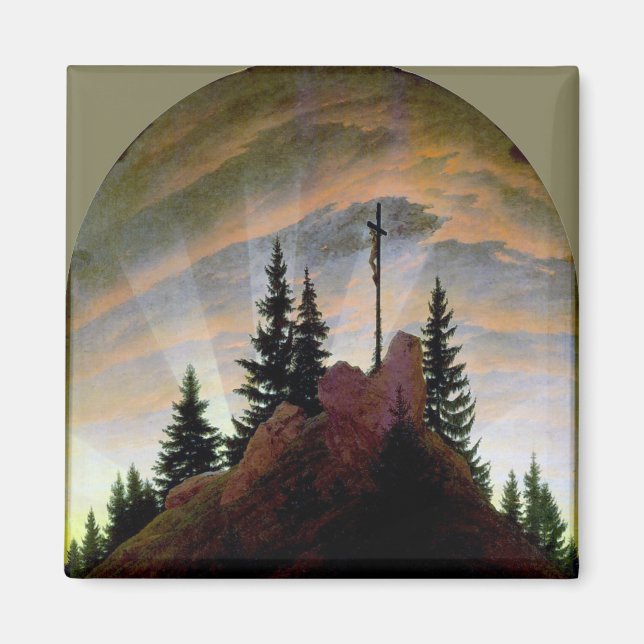 Kreuz in den Bergen, Friedrich Magnet (Vorne)