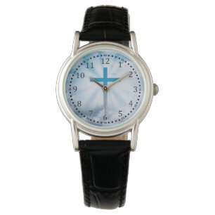 Kreuz in den Wolken Armbanduhr