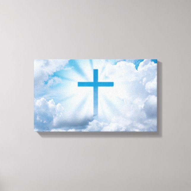 Kreuz in den Wolken Leinwanddruck (Vorderseite)