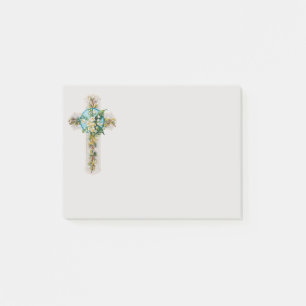 Kreuz mit Blumen von 1910 Post-it Klebezettel