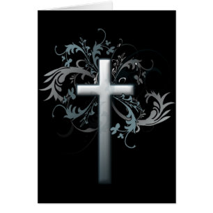 Kreuz mit Blumengraphiken