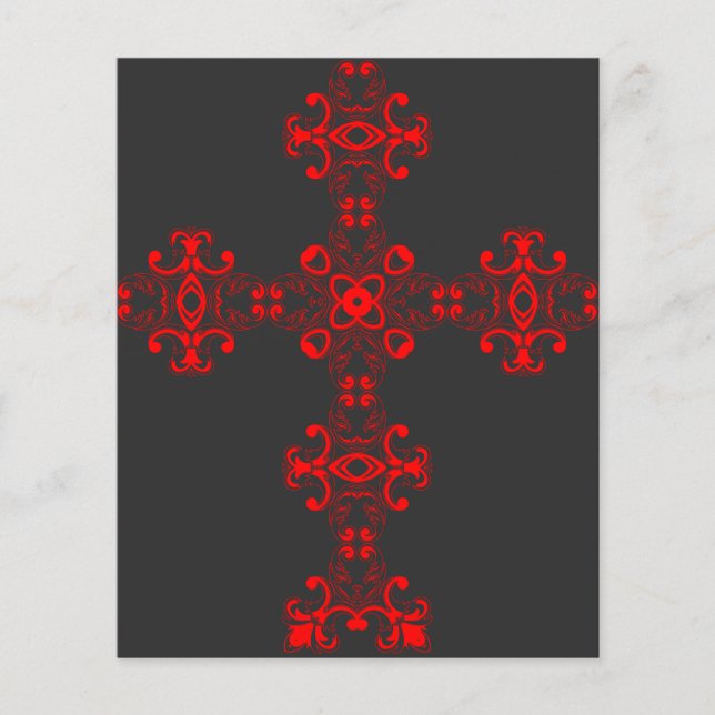 Kreuz mit roter Verzierung (Vorderseite)