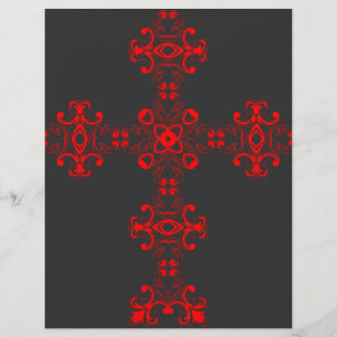 Kreuz mit roter Verzierung Flyer