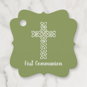 Kreuz Moss Green Communtions Taufe Christening Geschenkanhänger