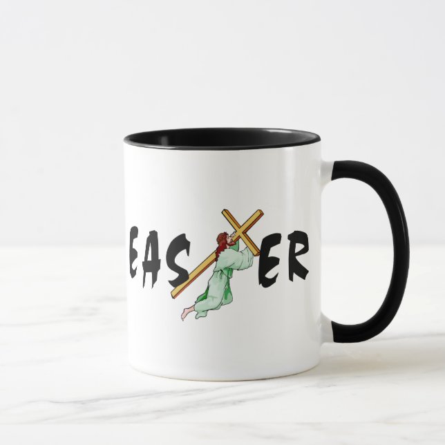 Kreuz Ostern Jesus Tasse (Rechts)