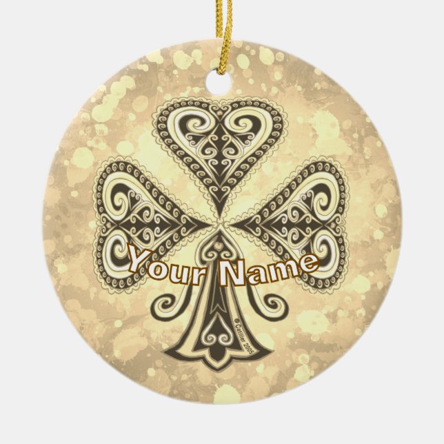 Kreuz Poker Keramik Ornament (Vorne)