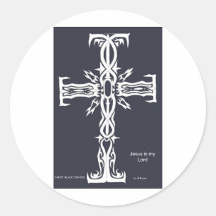 Kreuz Runder Aufkleber