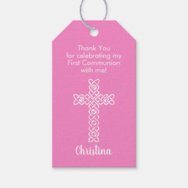 Kreuz | Taffy Pink Kommunion Taufe Christening Geschenkanhänger