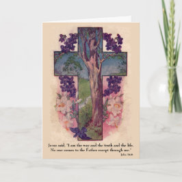 Kreuz und Baum John: 14: Christliche Karte des