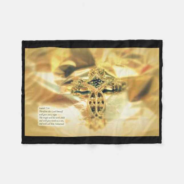 Kreuz und Bibelangebot - Christentum Fleecedecke (Vorderseite (Horizontal))