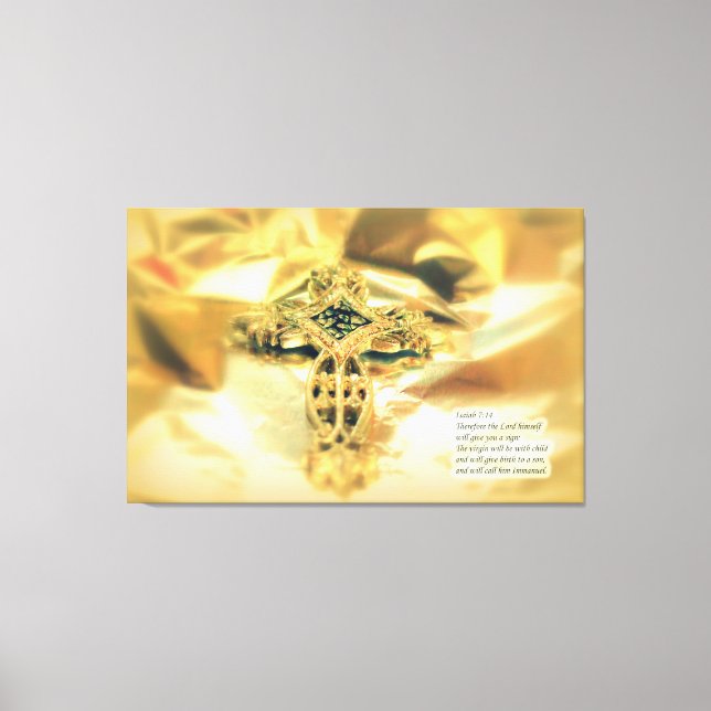 Kreuz und Bibelangebot - Christentum Leinwanddruck (Vorderseite)