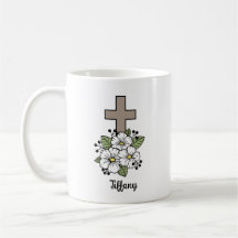 Kreuz und Blume Personalisiert