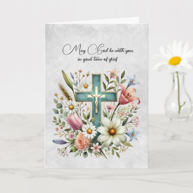 Kreuz und Blume Sympathiekarte Karte (Kleine Pflanze)