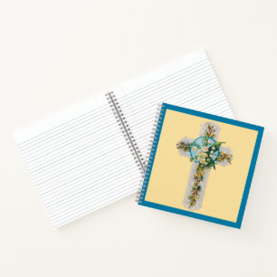 Kreuz- und Blumen-Notizbuch Notizbuch