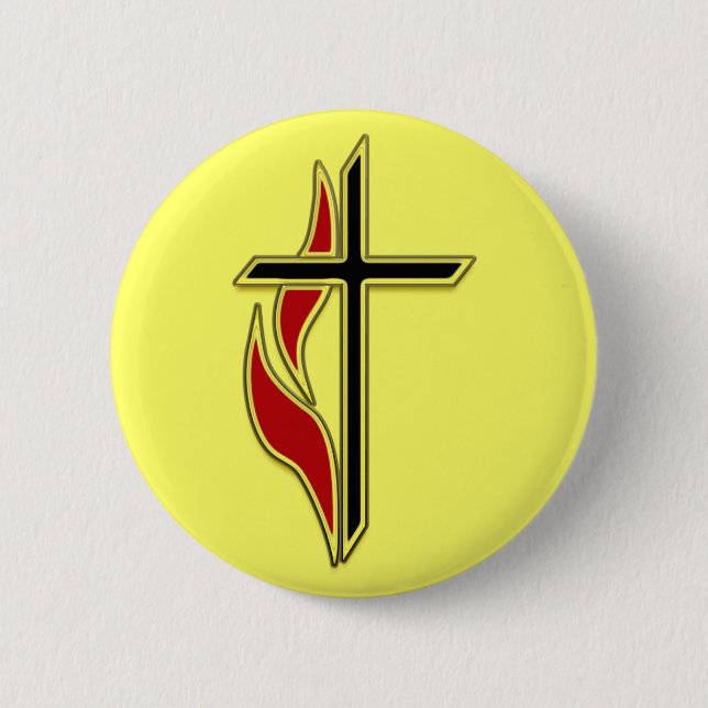 KREUZ UND FLAMME BUTTON (Vorderseite)