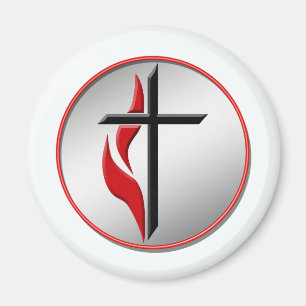 KREUZ UND FLAMME MAGNET