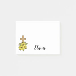 Kreuz- und Gelbblumen Personalisiert Post-it Klebezettel