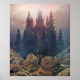 Kreuz und Kathedrale Caspar David Friedrich Poster