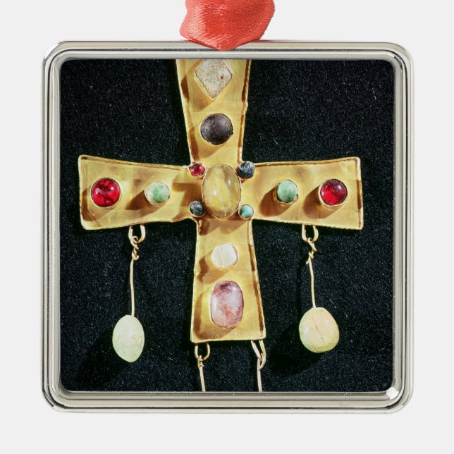 Kreuz, vom Torredonjimeno-Schatz Silbernes Ornament (Vorne)