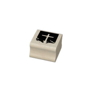 Kreuz von hellem kundengerechtem christlichem gummistempel
