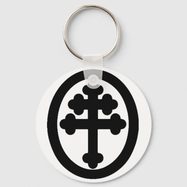 Kreuz von Lothringen Schlüsselanhänger (Vorderseite)