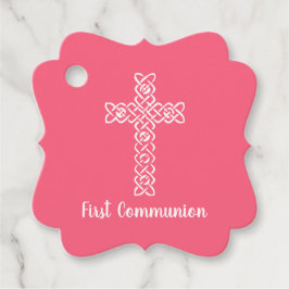 Kreuz | Wassermelon Rosa Kommunion Taufe Christen Geschenkanhänger