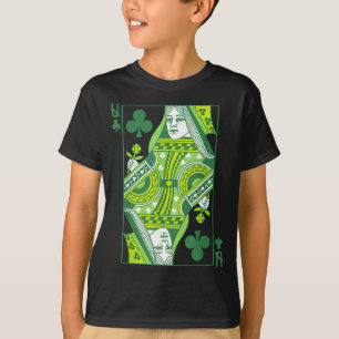 Kreuzdame Karte St. Patrick's Day Botanik T-Shirt
