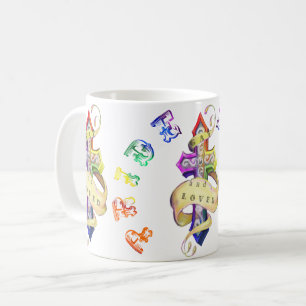 Kreuzdesign im Tattoo-Stil - Liebe Kaffeetasse
