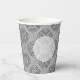 Kreuze und Kreise Graues geometrisches Muster Pappbecher