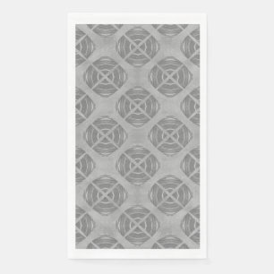 Kreuze und Kreise Graues geometrisches Muster Serviette