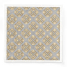 Kreuze und Kreise Graues goldenes geometrisches Mu