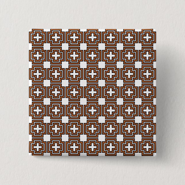 Kreuze und Quadrate Button (Vorderseite)