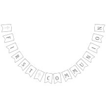 Kreuzen Sie erste Kommunions-Fahne