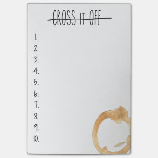 Kreuzen Sie es weg Post-it Klebezettel
