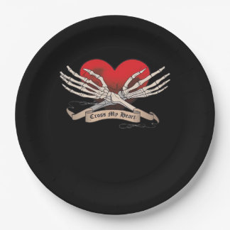 Kreuzen Sie mein Herz (Hope to Die) - Skeletthörer Pappteller