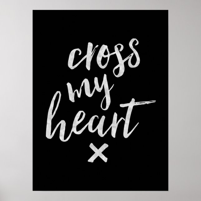 Kreuzen Sie mein Herz - inspirierendes Poster (Vorne)