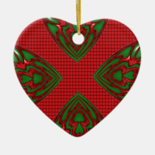 Kreuzen Sie mein Herz Keramik Ornament