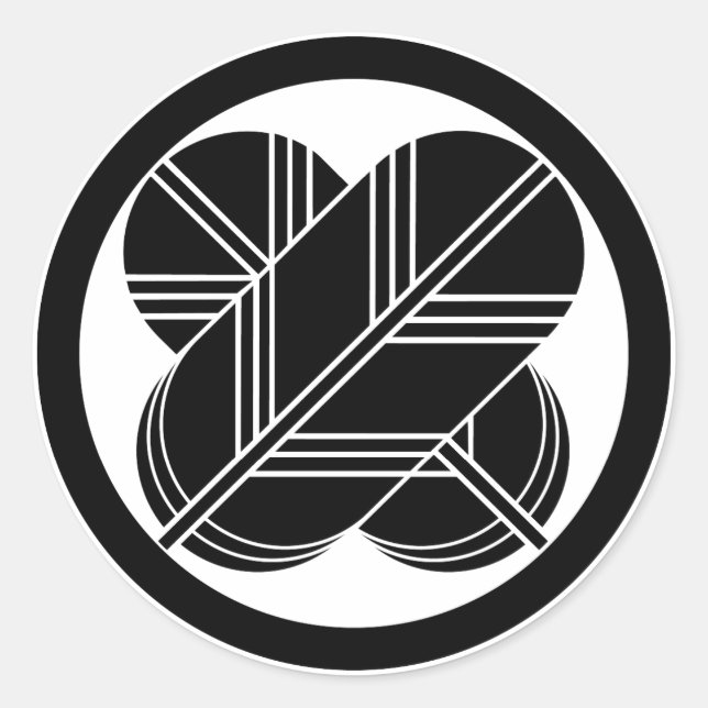 Kreuzende Falkenfedern mit Fuß im Kreis Runder Aufkleber (Vorderseite)