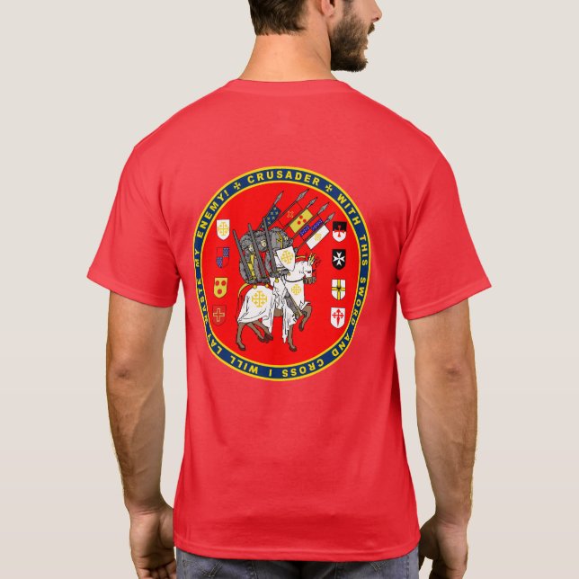 Kreuzfahrer auf dem März-Siegel-Shirt T-Shirt (Rückseite)